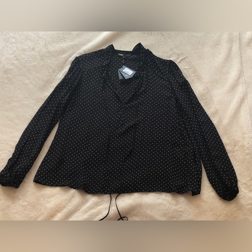 Flowy polka dot MAJE blouse. New with tags!